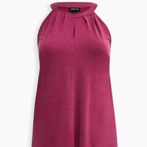 Torrid Knit Cupro High Neck Twist Top purple knit new nwt 2x 18 20